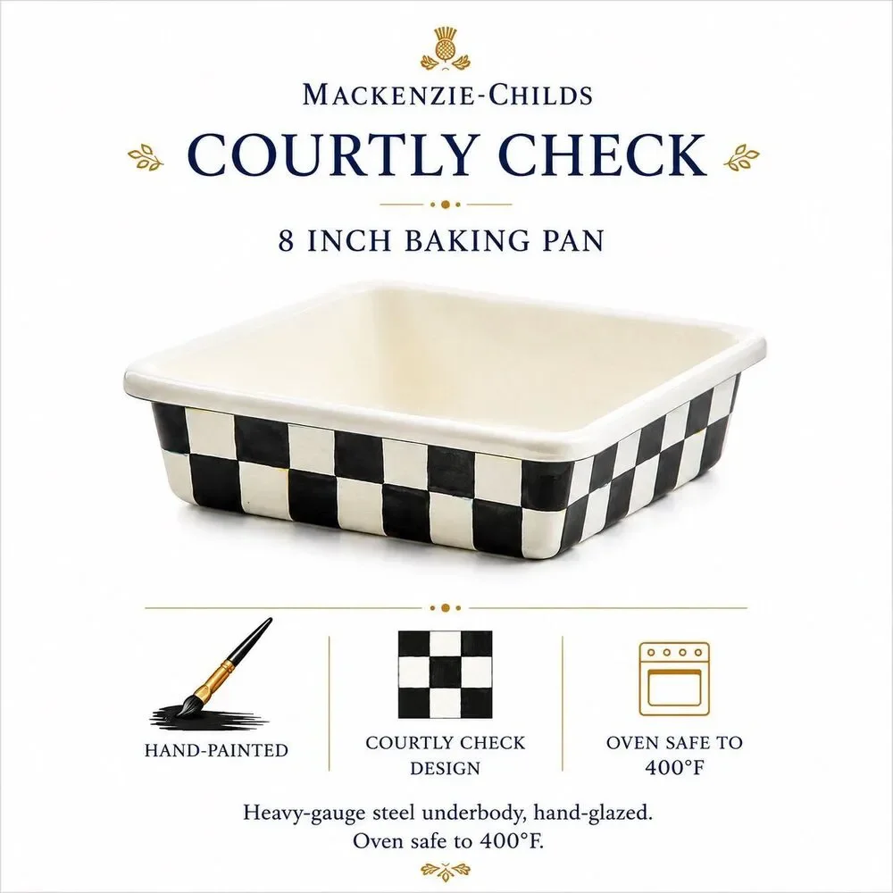Mackenzie-Childs Courtly Check Black and White Baking 4pc Gift Set